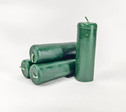 Свеча восковая Алтарная  ЗЕЛЕНАЯ  , 10 см,  Диаметр 35 мм