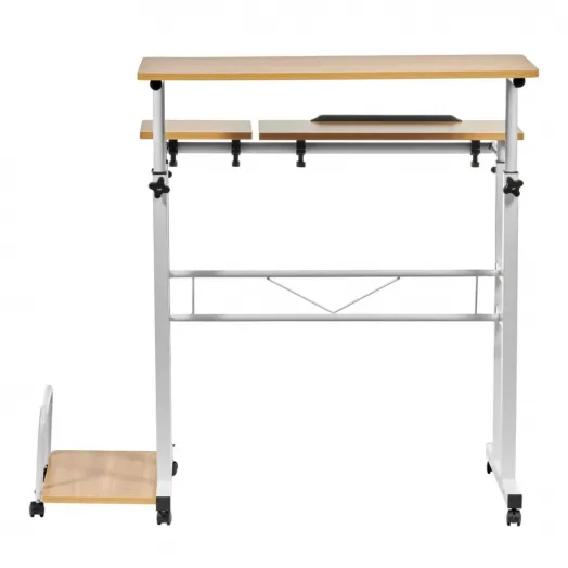 Стол многофункциональный Shuttle 80х58х80-130см, 
светлое дерево, белый