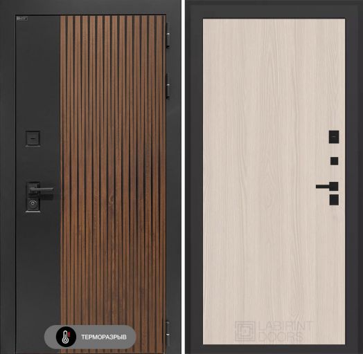 Входная дверь Лабиринт Айслаб - 05 Ясень Светлый с терморазрывом