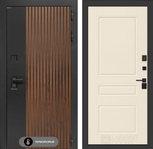 Входная дверь Лабиринт Айслаб - 03 Крем софт с терморазрывом