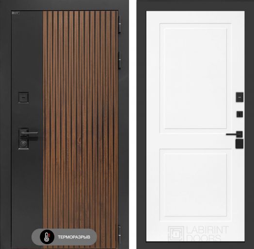 Входная дверь Лабиринт Айслаб - 11 Белый софт с терморазрывом