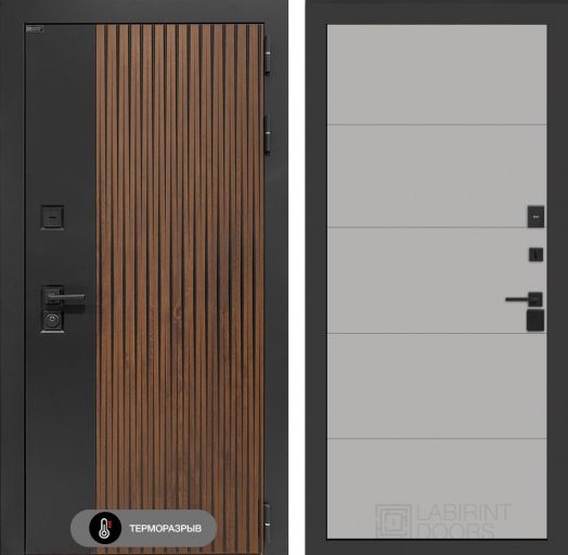 Входная дверь Лабиринт Айслаб - 13 Грей софт с терморазрывом
