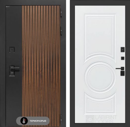 Входная дверь Лабиринт Айслаб - 23 Белый софт с терморазрывом