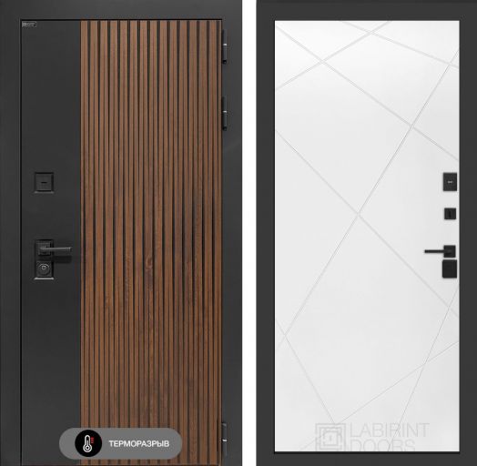 Входная дверь Лабиринт Айслаб - 24 Белый софт с терморазрывом