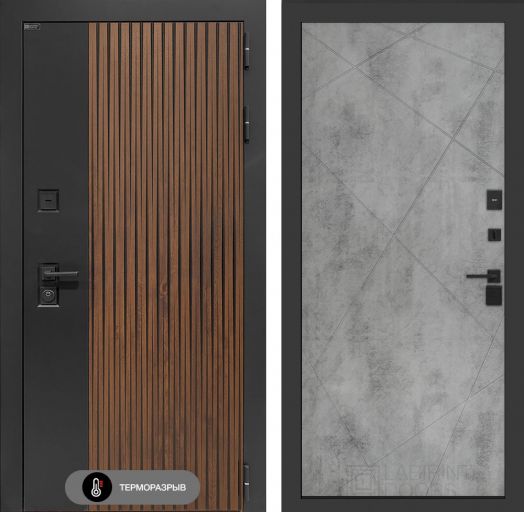 Входная дверь Лабиринт Айслаб - 24 Бетон светлый с терморазрывом