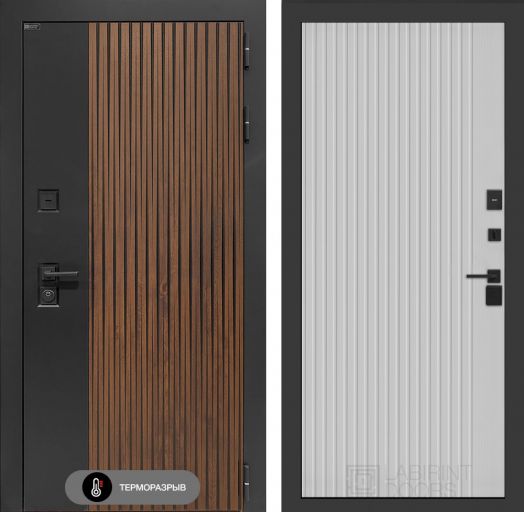 Входная дверь Лабиринт Айслаб - 29 Белый софт рельеф с терморазрывом