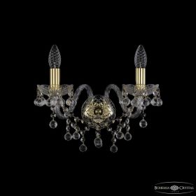Бра Хрустальные BOHEMIA IVELE CRYSTAL 1409B/2/160 G Золото, Стекло / Богемия Ивеле Кристалл