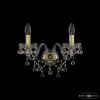Бра Хрустальные BOHEMIA IVELE CRYSTAL 1409B/2/160 G Золото, Стекло / Богемия Ивеле Кристалл