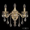 Бра Бронзовые BOHEMIA IVELE CRYSTAL 7102B10/3/175/B GW Золото Белёное, Латунь / Богемия Ивеле Кристалл