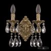 Бра Бронзовые BOHEMIA IVELE CRYSTAL 7101B11/2/125/A FP Патина, Латунь / Богемия Ивеле Кристалл