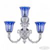 Бра Бронзовые BOHEMIA IVELE CRYSTAL 7109B16/2+1/210 NW P2 U CLEAR-BLUE/H-1H Никель Беленый, Латунь / Богемия Ивеле Кристалл