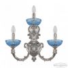 Бра Бронзовые BOHEMIA IVELE CRYSTAL 7109B16/2+1/210 NI P AQUAMARINE/M-1G Никель, Латунь / Богемия Ивеле Кристалл