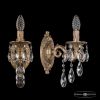 Бра Бронзовые BOHEMIA IVELE CRYSTAL 7102B11/1/125 B FP Патина, Латунь / Богемия Ивеле Кристалл