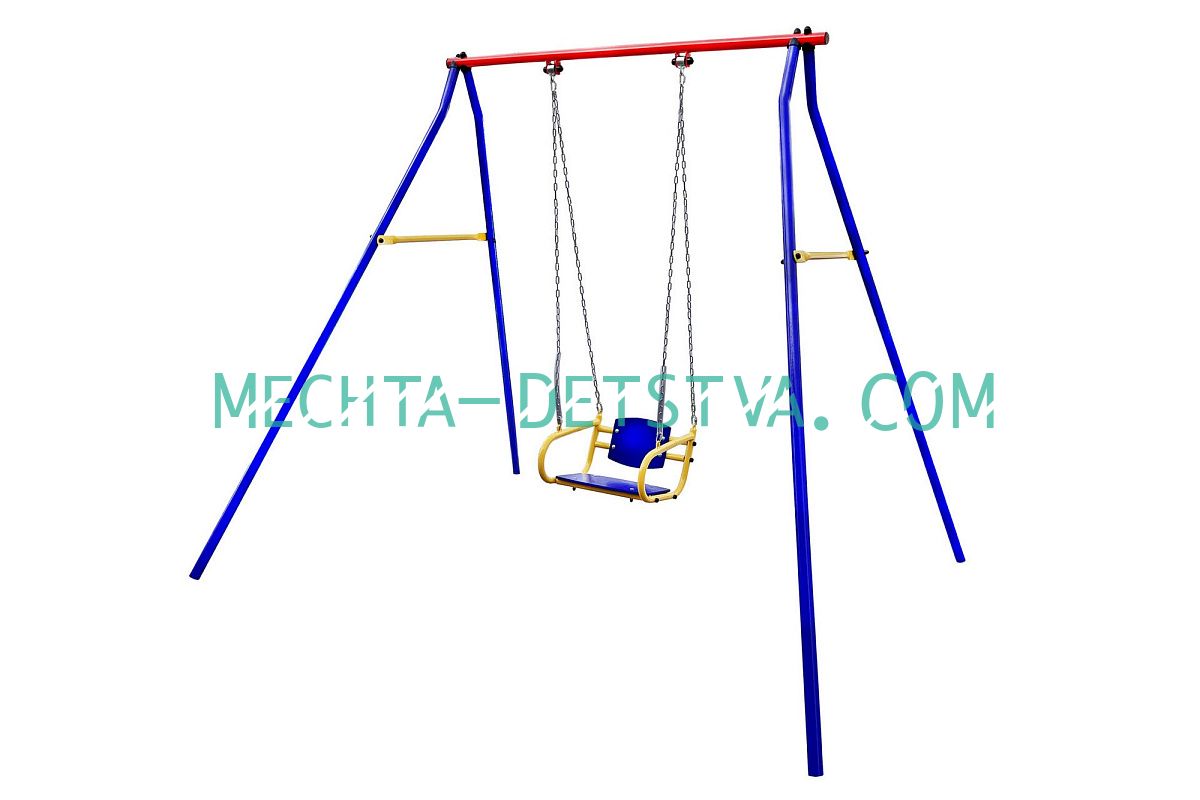 Качели дачные "Пионер" + качели цепные со спинкой