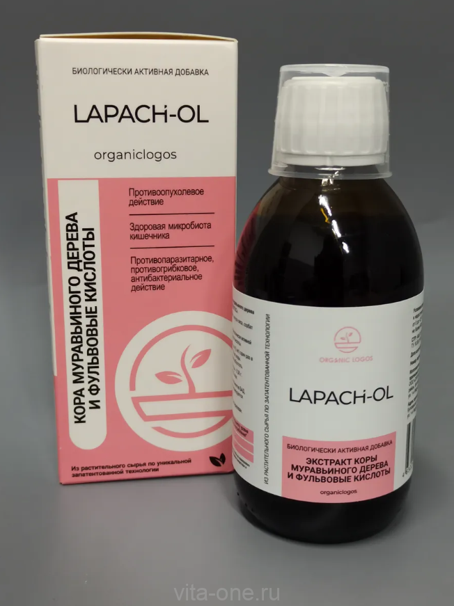 «ЛАПАХ-ОЛ / LAPACH-OL» экстракт коры муравьиного дерева и фульвовые кислоты  200 мл