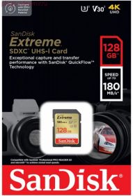 Карта памяти SanDisk Extreme SDXC 128 ГБ [SDSDXVA-128G-GNCIN]