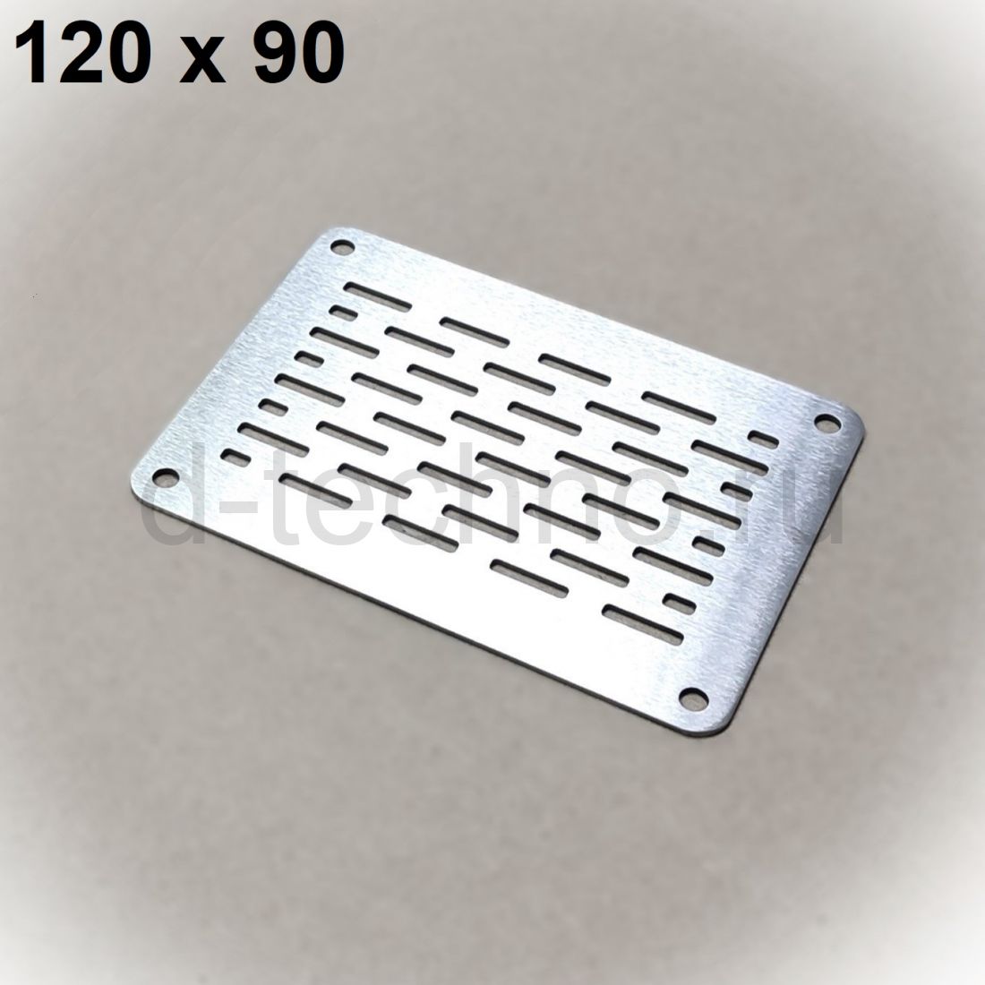 Накладка-решетка на сливные отверстия прямоугольная 120 мм Х 90 мм