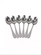 Ложка столовая, Хром, гладкая, 6шт.