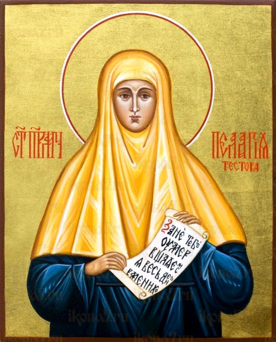 Пелагия Тестова рукописная Икона на липовой доске (22495)