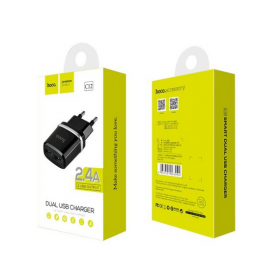 СЗУ 2USB HOCO C12 2400mA черный