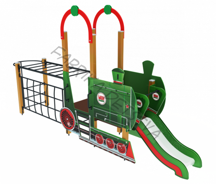 Детский игровой комплекс                           Паровозик Горка 750                                          5430х2140х3000