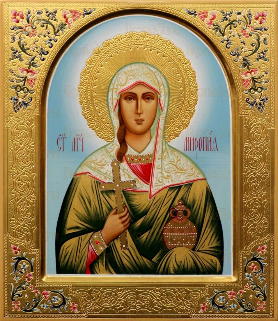 Миропия Хиосская рукописная Икона на липовой доске (22529)