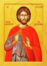 Албан Британский рукописная Икона на липовой доске (22542)