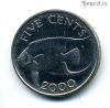 Бермудские острова 5 центов 2000