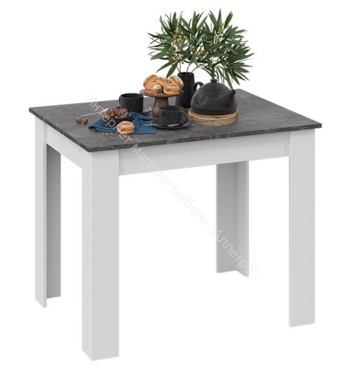 Стол обеденный «Промо» тип 1 - 011.000.000 Белый, Ателье темное
