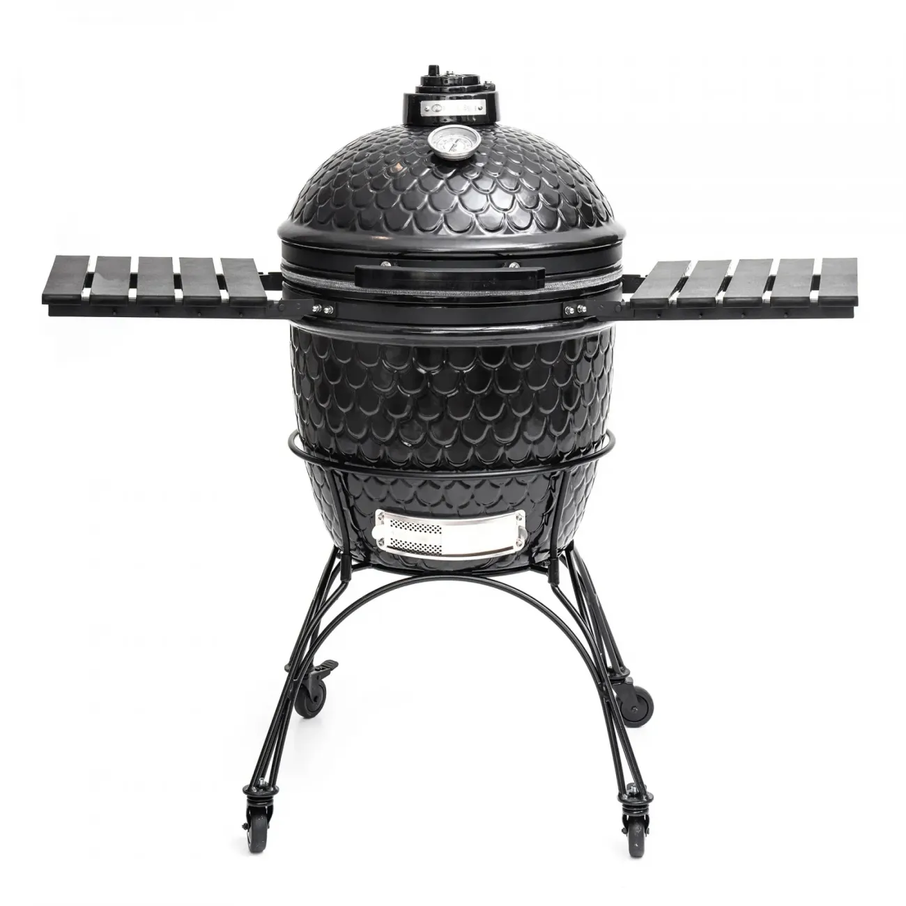 Керамический угольный гриль DinoEgg Standart Black в комплектации DELUXE