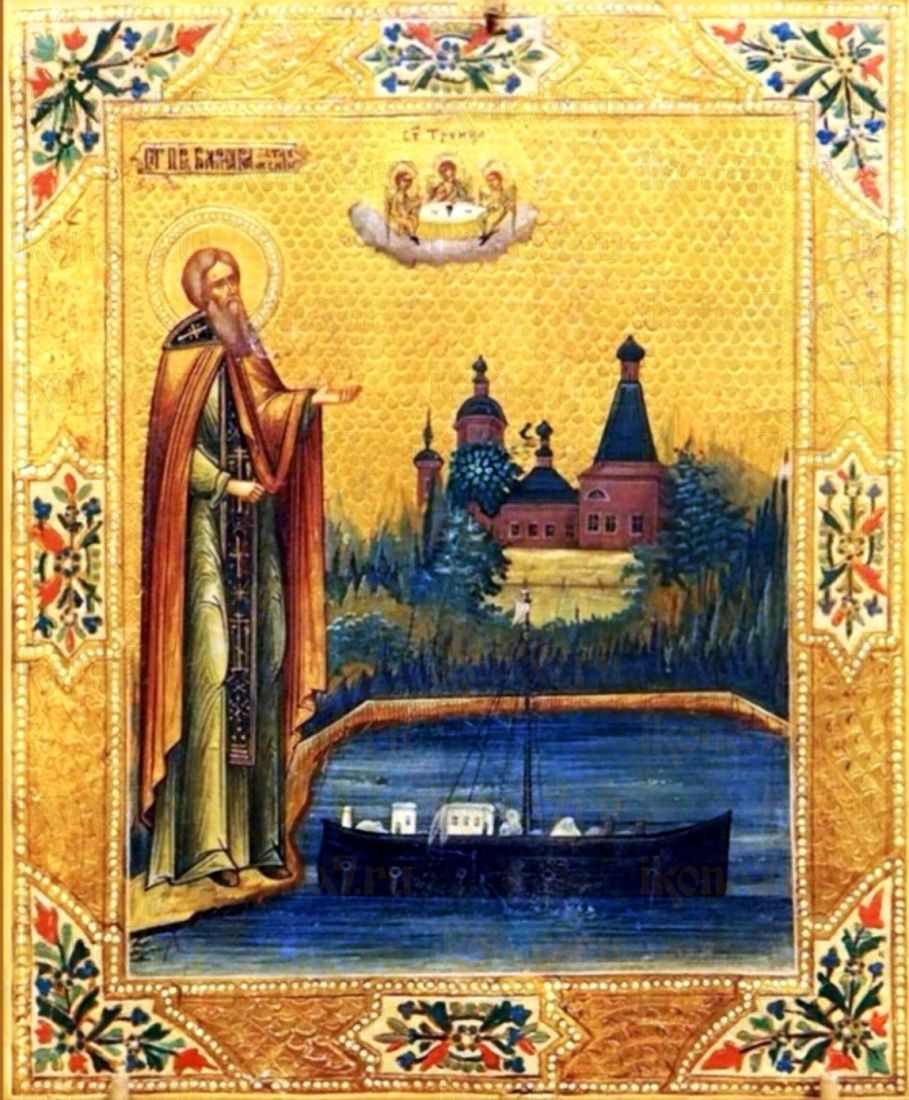 Варнава Ветлужский рукописная Икона на липовой доске (22602)