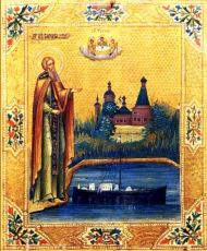 Варнава Ветлужский рукописная Икона на липовой доске (22602)