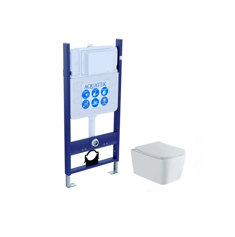 Комплект инсталляции с унитазом SET AQUATEK ЛИБРА N-14 cm