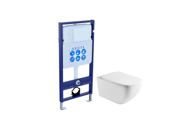Комплект инсталляции с унитазом SET AQUATEK МЕДЕЯ T 2в1