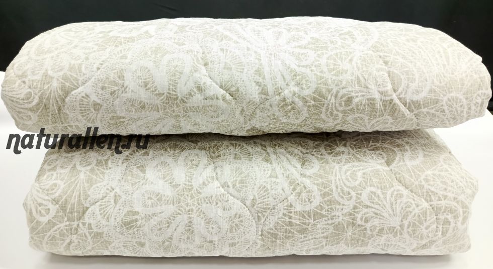 Одеяло зимнее льняное "Зимний узор"