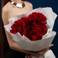 Французские розы от 5шт (красные)