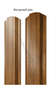Штакетник ПРЯМОУГОЛЬНЫЙ  фигурный , двухсторонний GrandLine 0,45 RAL. Цена за м. пог .