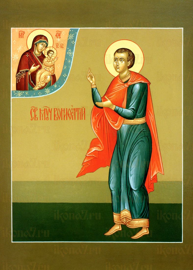 Вонифатий Тарсийский рукописная Икона на липовой доске (22652)