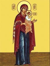 Косинская икона Божией Матери рукописная на липовой доске (24047)