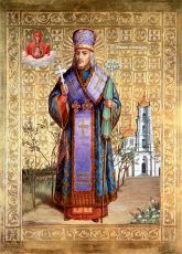 Иоасаф Белгородский рукописная Икона на липовой доске (22703)