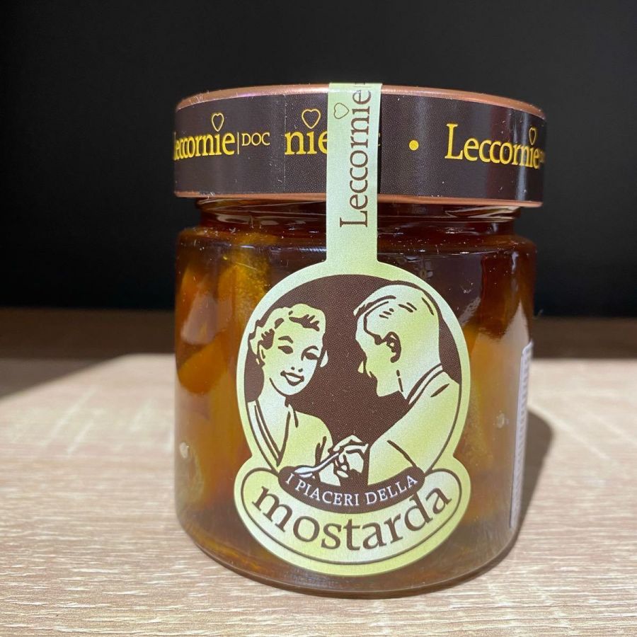 Мостарда Апельсин дольками 260 г, Mostarda arancia a fette Leccornie 260 g
