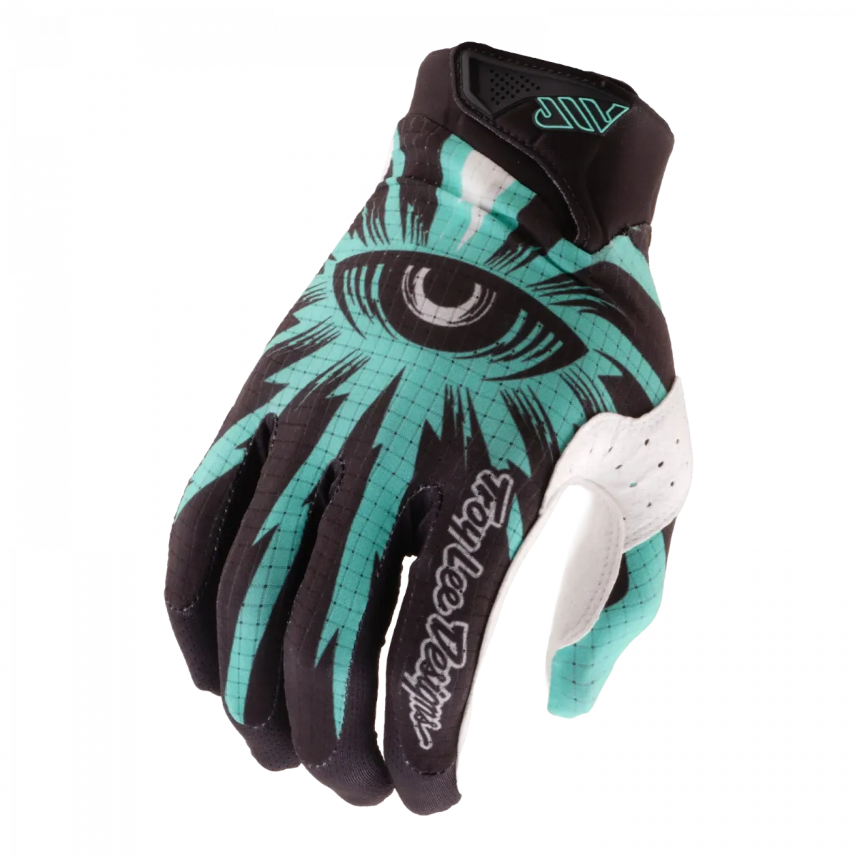 Troy Lee Designs Air Cyclops Carbon / Real Teal перчатки для мотокросса