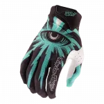 Troy Lee Designs Air Cyclops Carbon / Real Teal перчатки для мотокросса