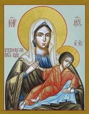Незнановская икона Божией Матери рукописная на липовой доске (24065)