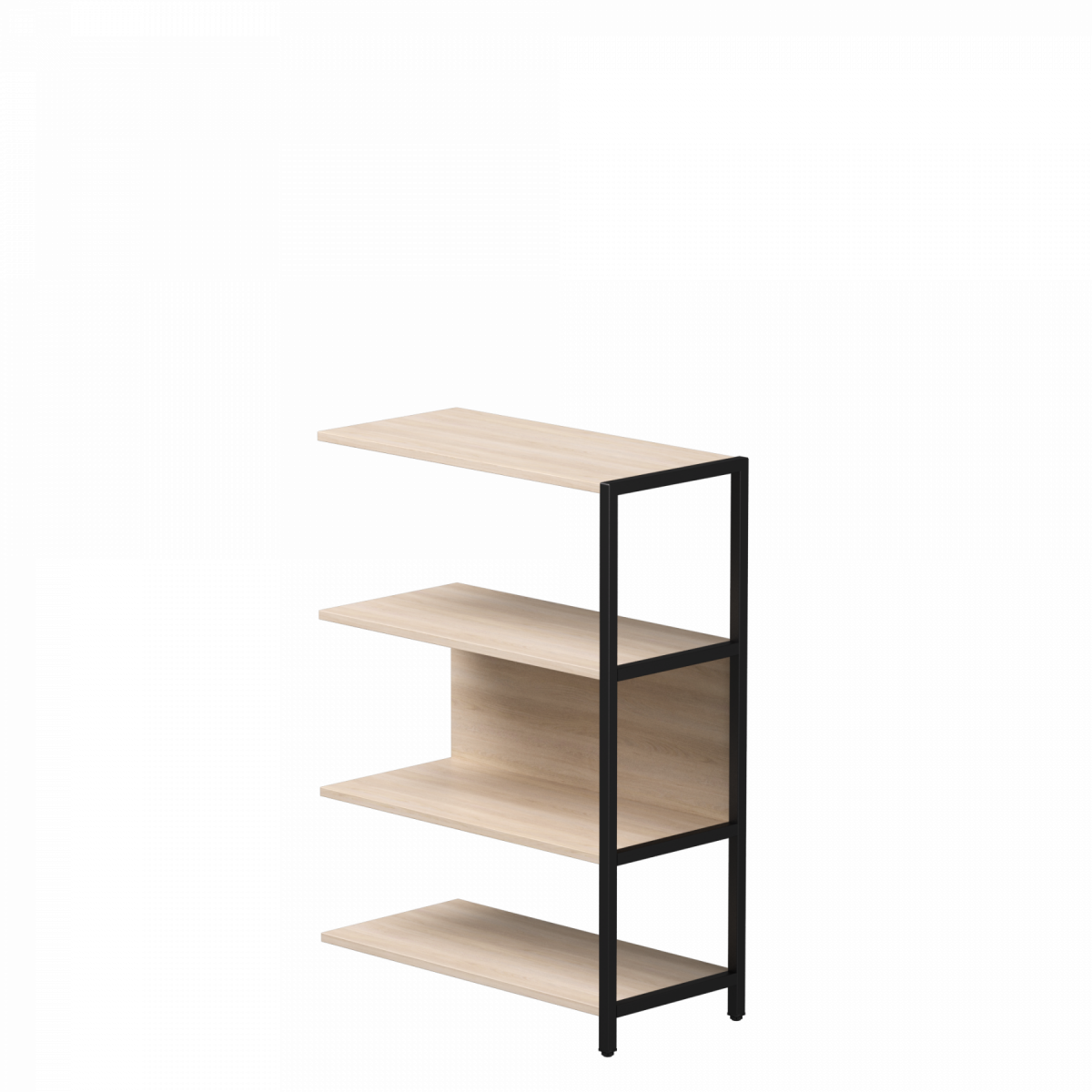 Полустеллаж металлический средний EVO 805х385x1120 Дуб Соната/Черный