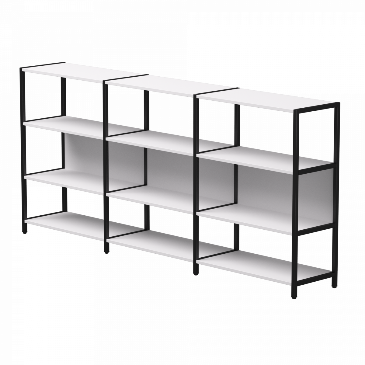 Набор стеллажных систем №3 EVO 2440x385x1120 Белый/Черный