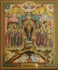 Непроходимая дверь икона Божией Матери рукописная на липовой доске (24067)