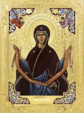 Пояс Пресвятой Богородицы икона рукописная на липовой доске (24091)