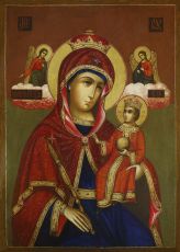 Цесарская икона Божией Матери рукописная на липовой доске (24134)