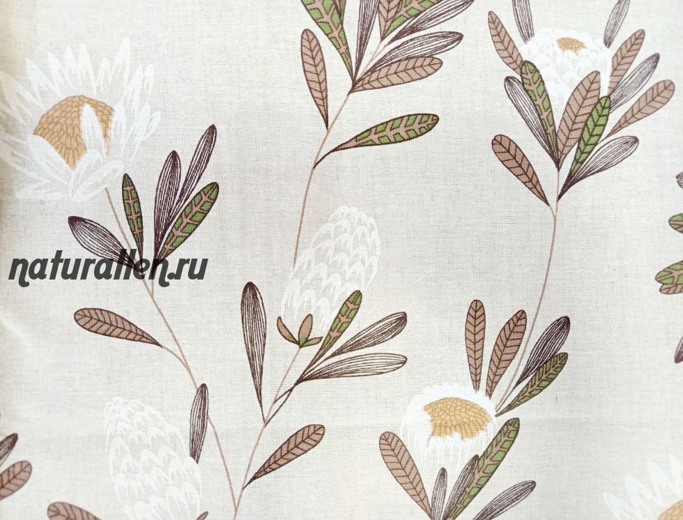 Простыня  "Ромашка" лён (евро)